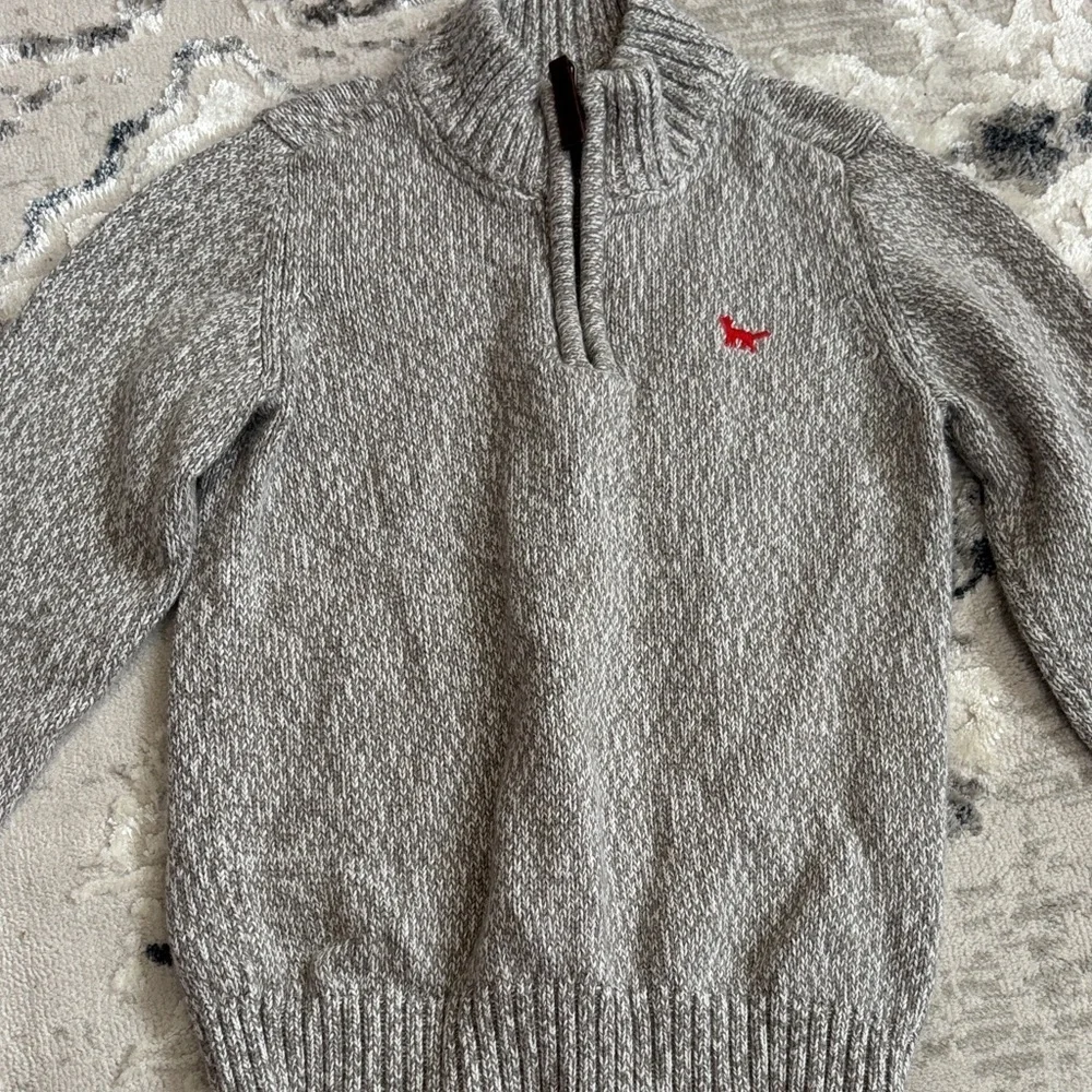 Carter's Knit Half Zip Kids Boys Gray Sweater sz 3T